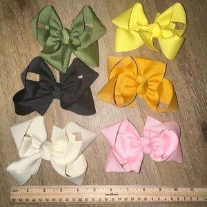 Set of 6 girls bows 5”